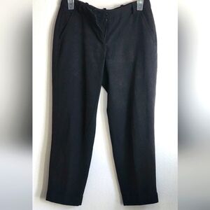 Talbots Petite Womens Black Dress Pants Pockets Straight Leg W/Cuffs Sz 2P
